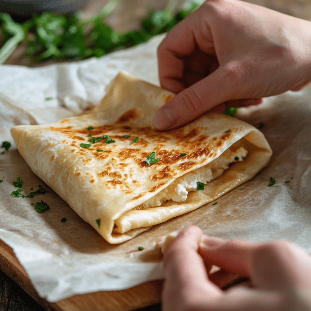 Cottage cheese wrap cooling after baking process