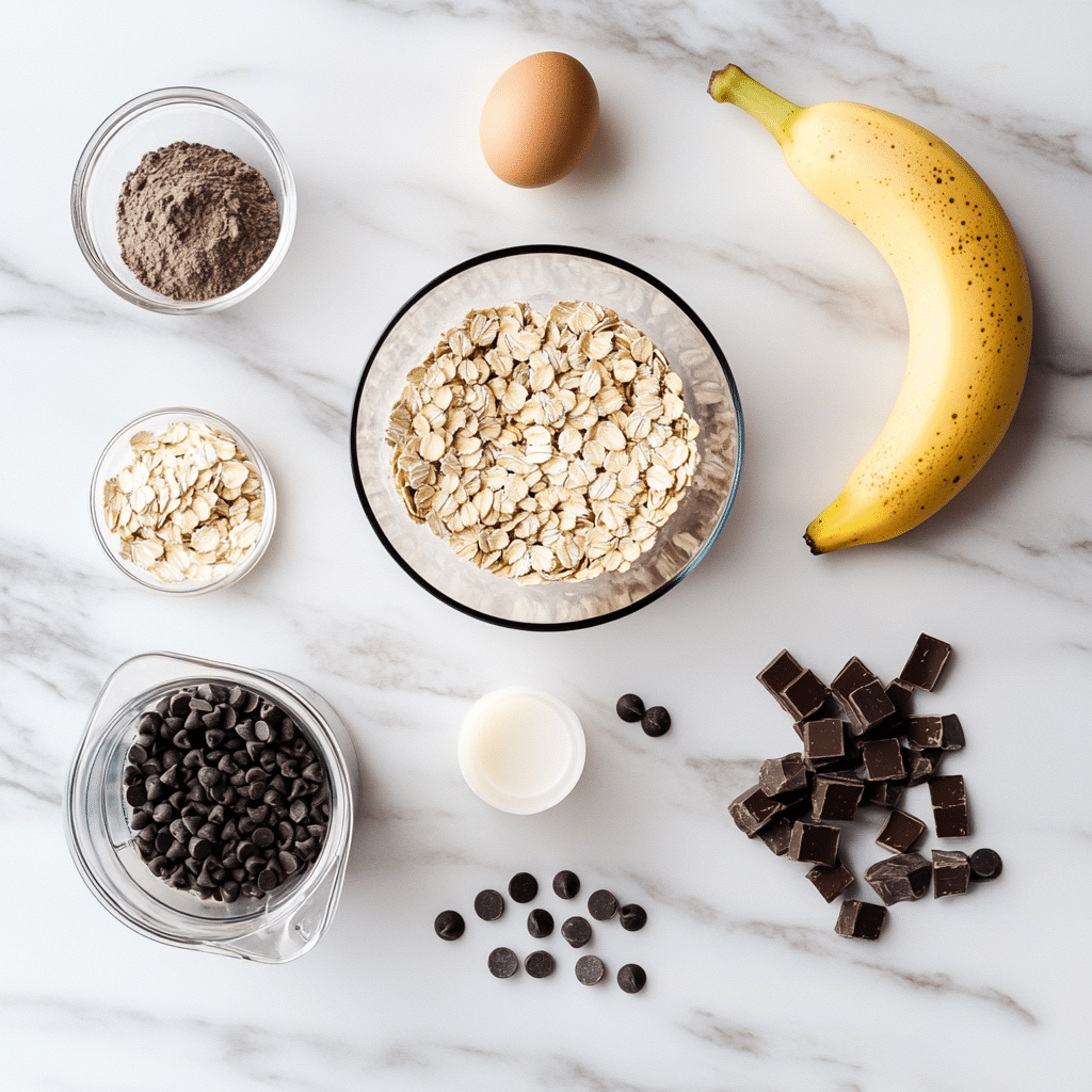 Baked oats ingredients ready for blending