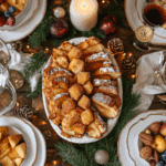 Elegant French toast casserole holiday breakfast presentation