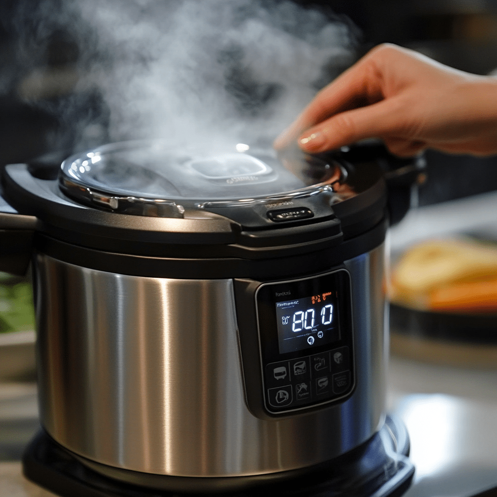 Operating Instant Pot during pressure cooking process