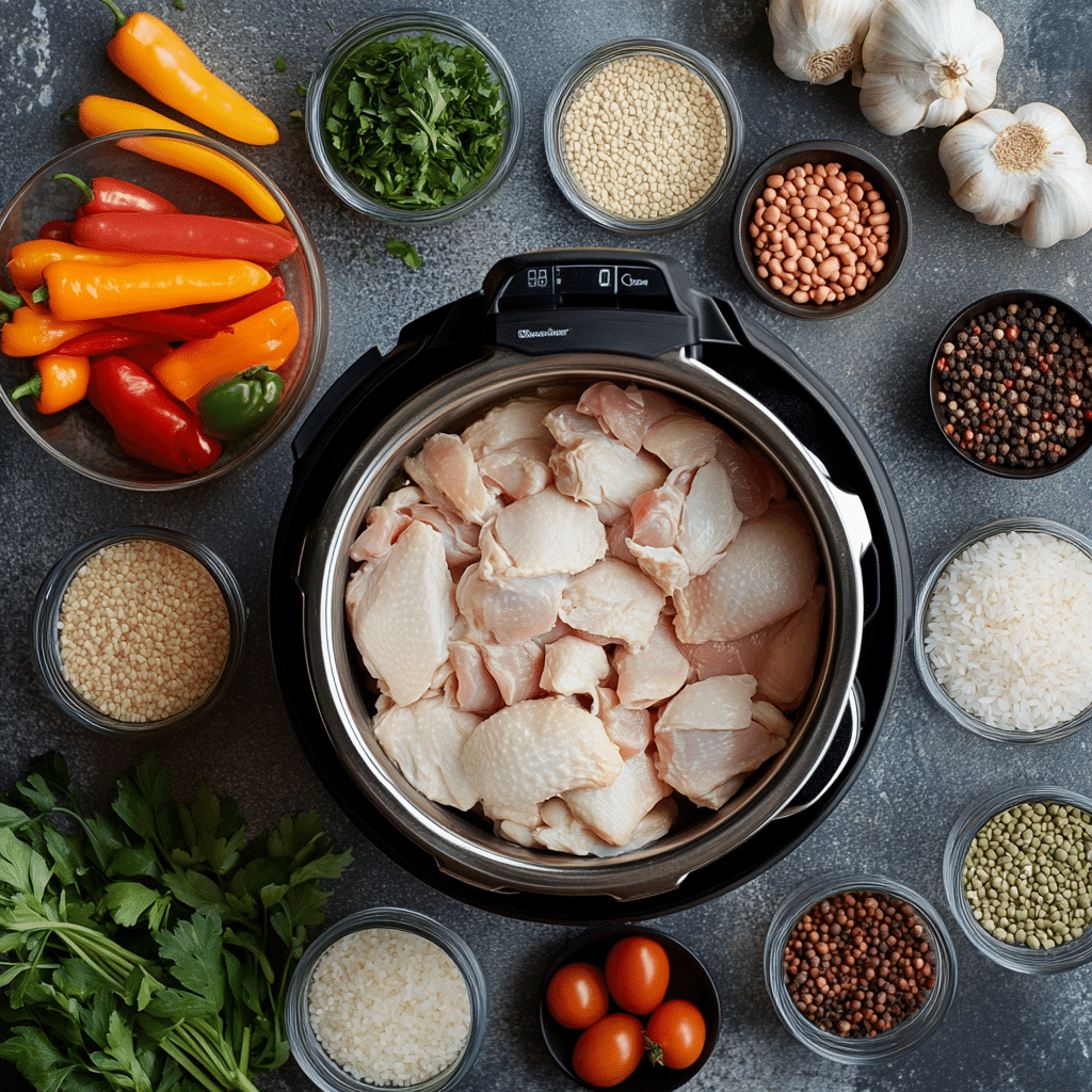 Instant Pot recipe ingredients ready for pressure cooking