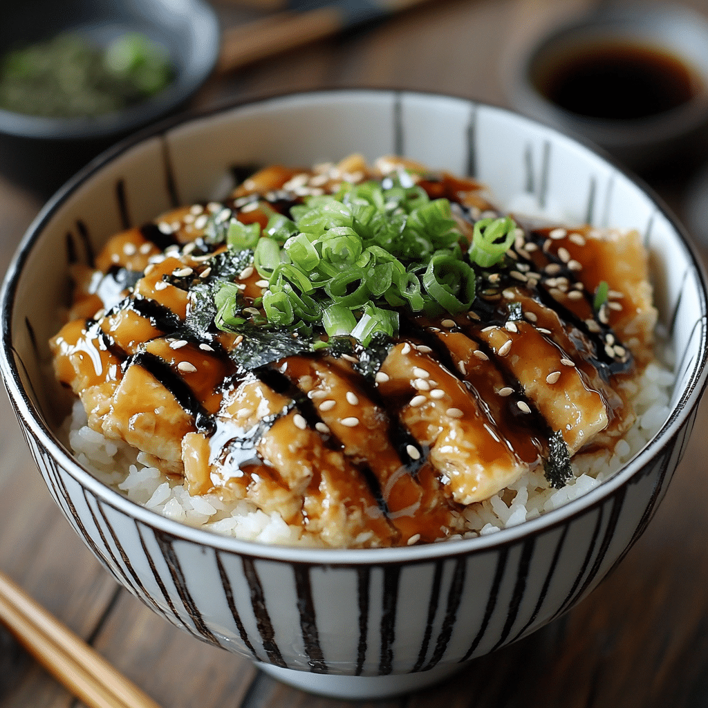 Finished japanese mounjaro recipe in traditional bowl with authentic garnishes